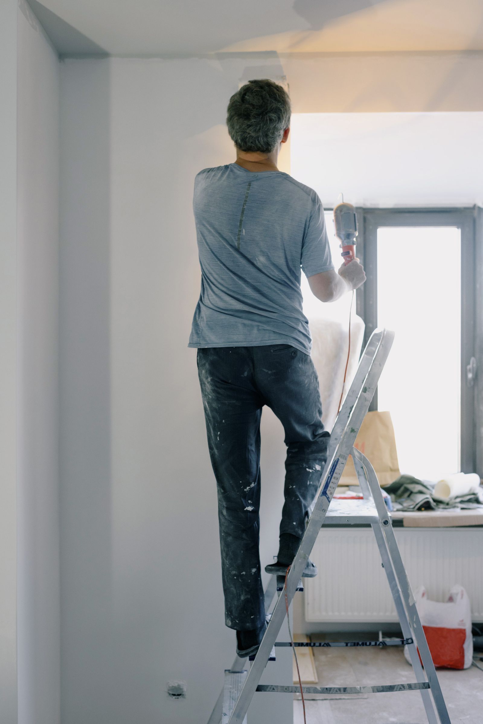 Handyman carrying out interior renovation work